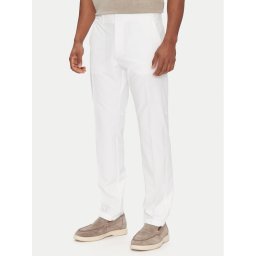 BOSS Текстилни панталони T_Commuter-Slim 50534303 Бял Slim Fit