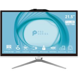 Компютър MSI PRO AP222T 13M-435EU - 22" FHD Touch, Intel Pentium G7400, 4GB DDR4, 128GB SSD, Windows 11 Pro