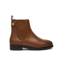Tommy Hilfiger Боти тип челси Th Stud Leather Low Chelsea FW0FW08184 Кафяв