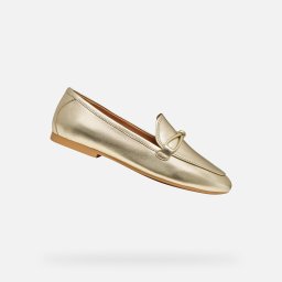 Дамски златни мокасини Geox New Palmaria
