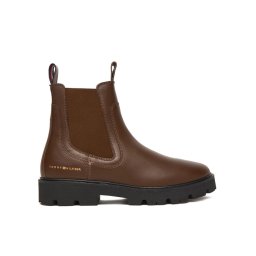 Tommy Hilfiger Боти тип челси Lthr Low Chelsea FW0FW08775 Кафяв