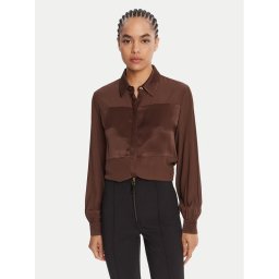 Liu Jo Риза MF5106 T2578 Кафяв Regular Fit
