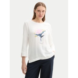 Tom Tailor Блуза 1043110 Бял Regular Fit