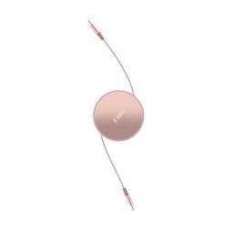 Data кабел ttec USB-C to USB-C Mini Retractable 100W PD/QC 120cm Fast Charge Cable, Sunset Blush - Розов