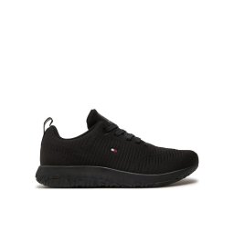 Tommy Hilfiger Сникърси Corporate Knit Rib Runner FM0FM02838 Черен