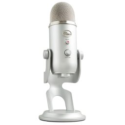 Микрофон Logitech Blue Yeti (988-000238), кардиоиден, кондензаторен, USB, сребрист