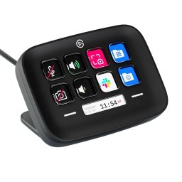 Стрийминг контролер Elgato Stream Deck Neo - Black, 8 цветни LCD бутона, инфобар, USB-C