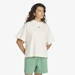 Тениска adidas 3-Stripes Studio T-Shirt Chalk White M