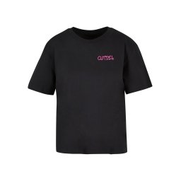 Women's T-shirt Cutie Balaclava - black