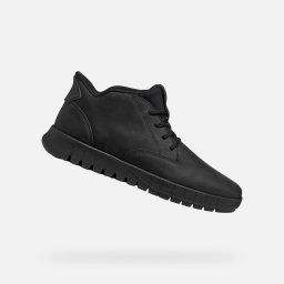 Black Men's Ankle Boots Geox Flextride Plus - Men