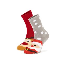 Jenny Fairy Дълги чорапи 4WB-003-AW24 (2-pack) Червен