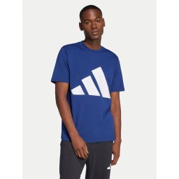 adidas Тишърт Essentials Big Logo JE8940 Тъмносин Regular Fit