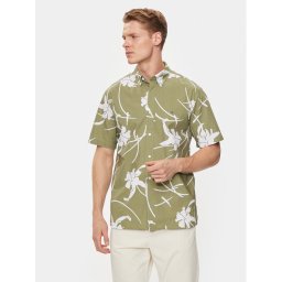 Tommy Hilfiger Риза Tropical MW0MW34587 Зелен Regular Fit