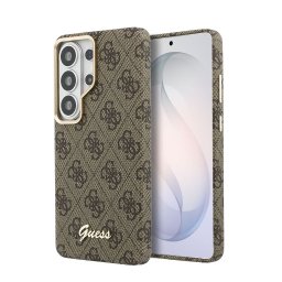 Гръб Guess за Samsung Galaxy S26 Ultra, PU, 4G, Script Metal Logo, Magnetic Case, Кафяв