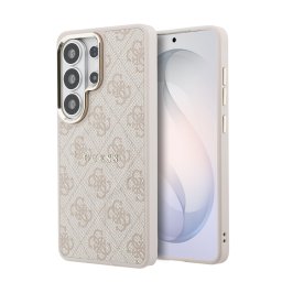 Гръб Guess за Samsung Galaxy S26 Ultra, PU, Leather, 4G Gold Frame, Magnetic Case, Розов