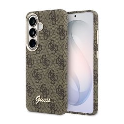 Гръб Guess за Samsung Galaxy S26, PU, 4G, Script Metal Logo, Magnetic Case, Кафяв