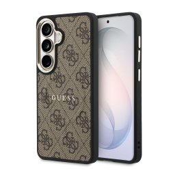 Гръб Guess за Samsung Galaxy S26, PU, Leather, 4G Gold Frame, Magnetic Case, Кафяв