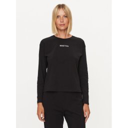 United Colors Of Benetton Тениска на пижама 30963M04S Черен Regular Fit