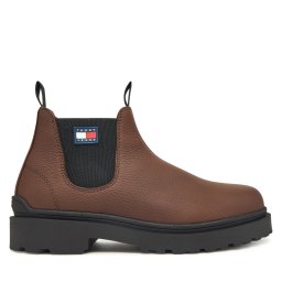 Боти тип челси Tommy Jeans Tjm Chelsea Leather Wl EM0EM01670 Кафяв