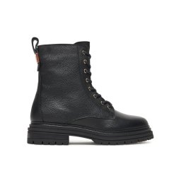 Tommy Hilfiger Зимни обувки Th Plaque Pebble Lace Boot Warm FW0FW08767 Черен