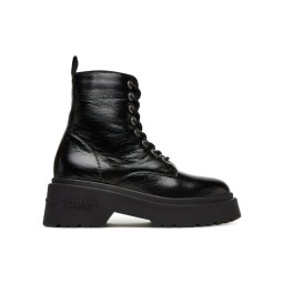 Tommy Jeans Зимни обувки Tjw Chunky Shiny EN0EN02848 Черен