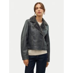 Vero Moda Яке от имитация на кожа Hailey 10250405 Сив Regular Fit