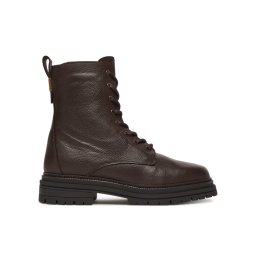 Tommy Hilfiger Туристически oбувки Th Plaque Pebble Lace Boot Warm FW0FW08767 Кафяв