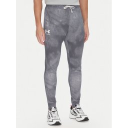 Under Armour Долнище анцуг Rival Terry Printed 1390143 Сив Regular Fit