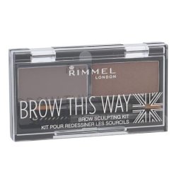 Rimmel London Brow This Way палитра за оформяне на вежди 2.4 g нюанс 002 Medium Brown