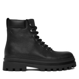 Зимни обувки Calvin Klein Jeans Lugged Hiking Lace Up Lth YM0YM01336 Черен