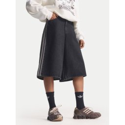 adidas Дънкови шорти Firebird Jorts KD2916 Черен Oversize