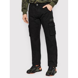 Alpha Industries Текстилни панталони Jet 101212 Черен Straight Fit