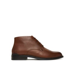 Tommy Hilfiger Зимни обувки Corporate Hilfiger Lth Boot FM0FM05697 Кафяв