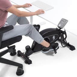 Capital Sports Crius Bluetooth Mini, 8-степенно съпротивление за офиса или дома, компютър за обучение (CSP5-UnderDeskBikeBL)
