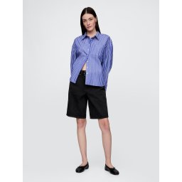 GAP Denim Shorts Mid Rise Longline - Women's