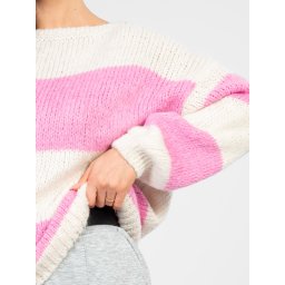 Пастелно розов дамски пуловер