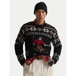 Polo Ralph Lauren Пуловер 710982259001 Черен Regular Fit