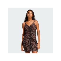 adidas Ежедневна рокля Seasonal Essentials Leopard Print JZ0204 Кафяв Slim Fit