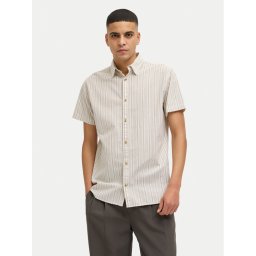 Jack & Jones Риза Joshua 12269135 Бежов Comfort Fit