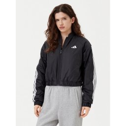 adidas Яке бомбър Essentials 3-Stripes JD1296 Черен Loose Fit