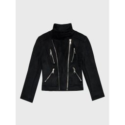 Guess Яке от имитация на кожа J1BL30 WE0L0 Черен Regular Fit