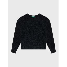 United Colors Of Benetton Пуловер 1027C101P Черен Regular Fit
