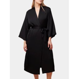 Triumph Халат Robes Satin Robe 01 10216534 Черен