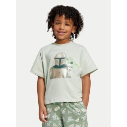 adidas Комплект тишърт и панталонки Star Wars The Mandalorian™ JF3648 Зелен Regular Fit