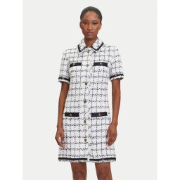 KARL LAGERFELD Плетена рокля A3W13031 Екрю Regular Fit