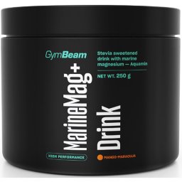 GymBeam Marine Mag+ Drink прах за ефективно допълване на магнезий вкус Mango & Maracuja 250 гр.