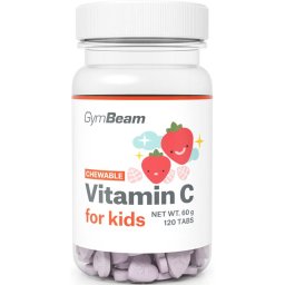 GymBeam Vitamin C for Kids таблетки с витамин С вкус Strawberry 60 гр.
