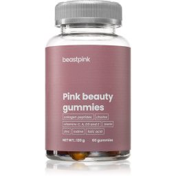 BeastPink Pink Beauty Gummies меки капсули за дъвчене за красива коса и кожа 176 гр.