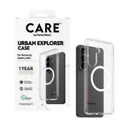 Гръб CARE by PanzerGlass за Samsung Galaxy S26 Plus, Urban Explorer Case w. White Qi - Прозрачен