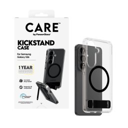 Гръб CARE by PanzerGlass за Samsung Galaxy S26, Urban Explorer Case w. Black Kickstand and Qi - Прозрачен